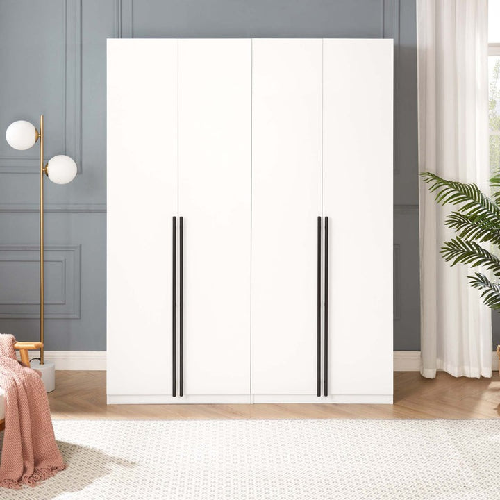 Denco 4 Door Wardrobe | White
