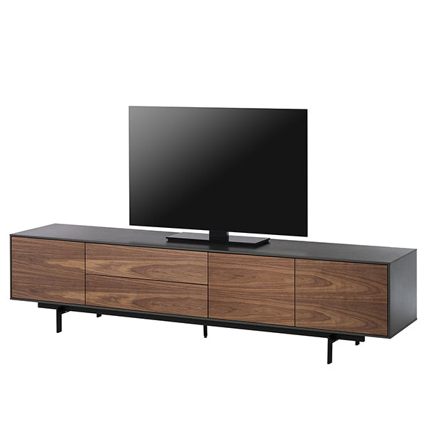 Vener TV Stand | Black & Walnut