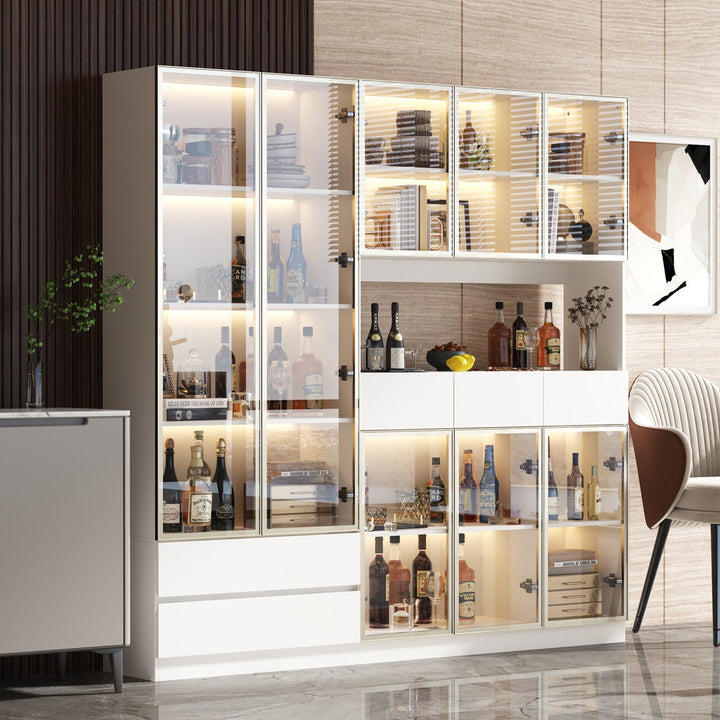 Rento Tall Crockery Unit | White