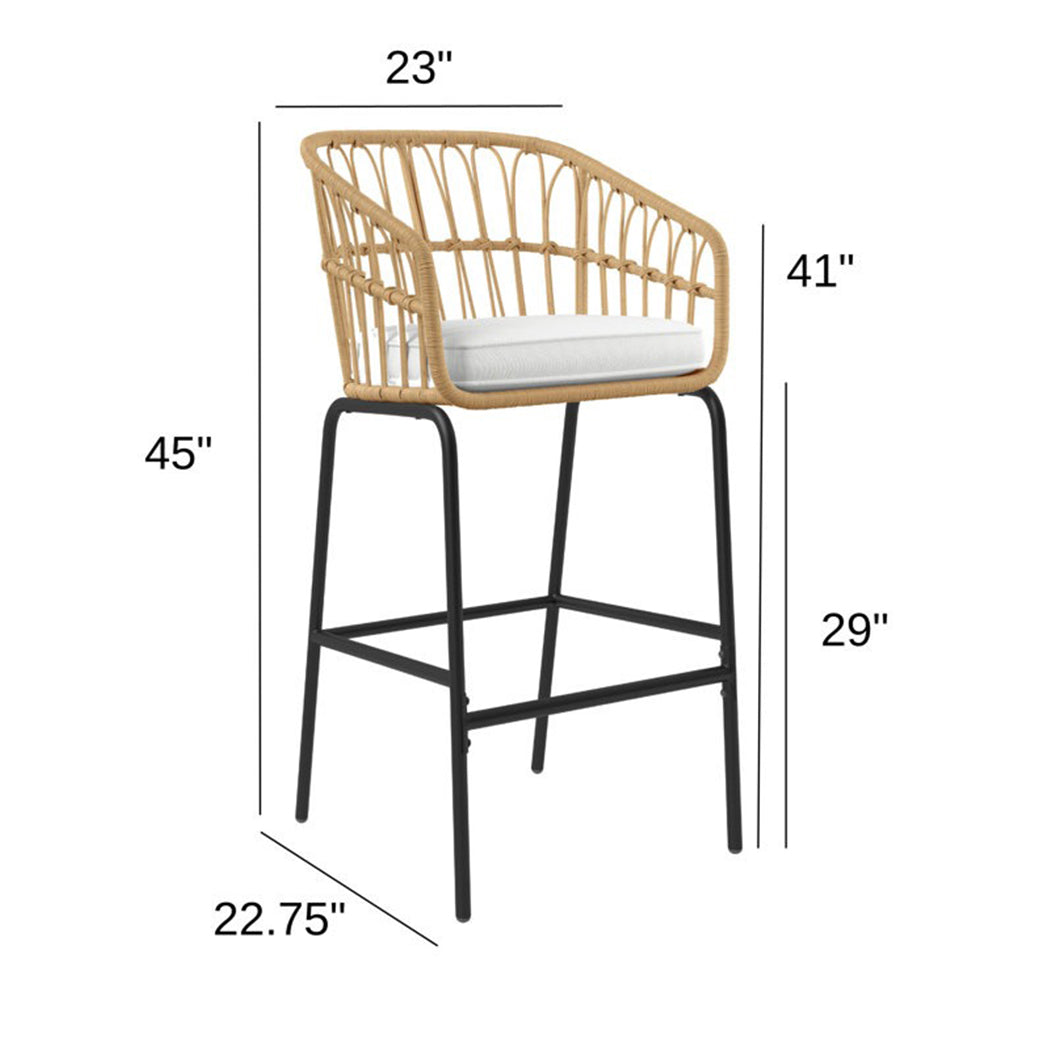 Durai 2 -Seater  Round Outdoor Bar Set