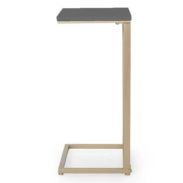 Tall Metal End Table | Black