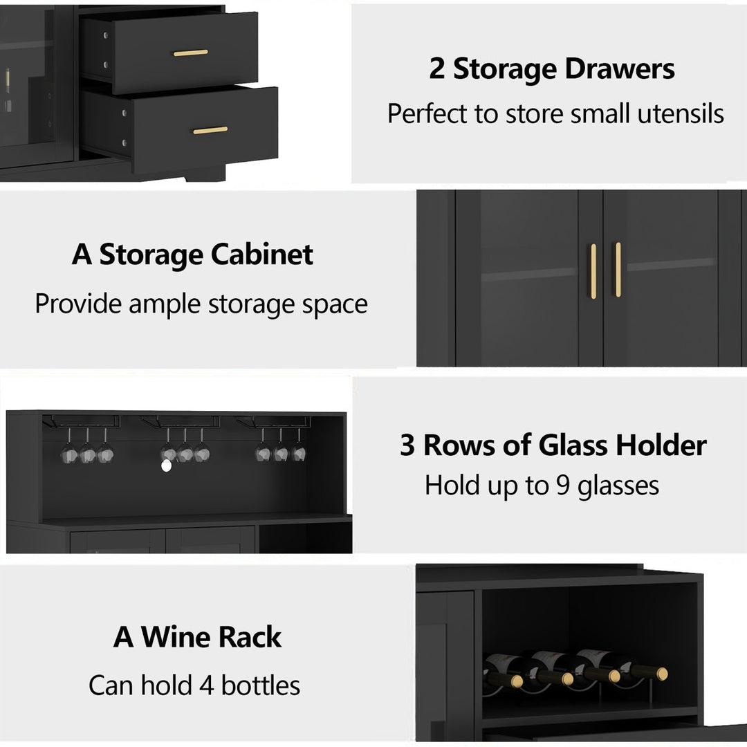 Ayaka Bar Cabinet | Black