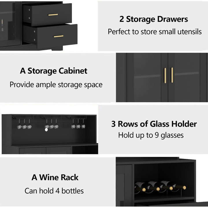 Ayaka Bar Cabinet | Black