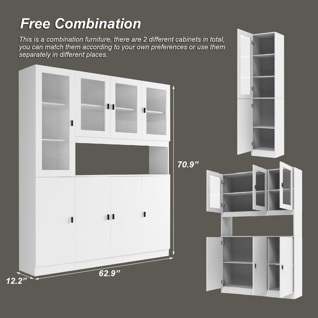 Mano Tall  Crockery Unit | White