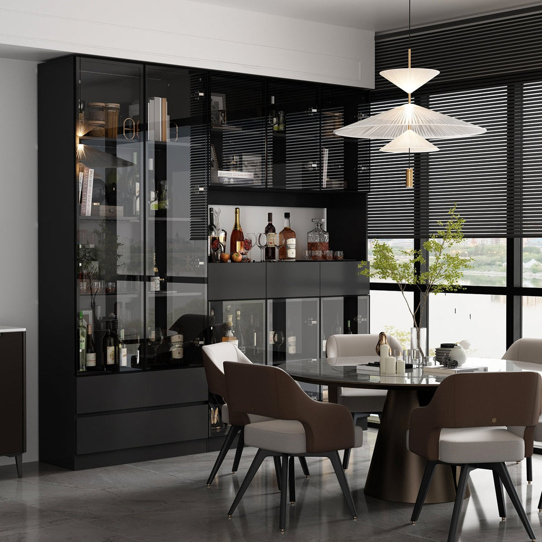 Rento Tall Crockery Unit | Black