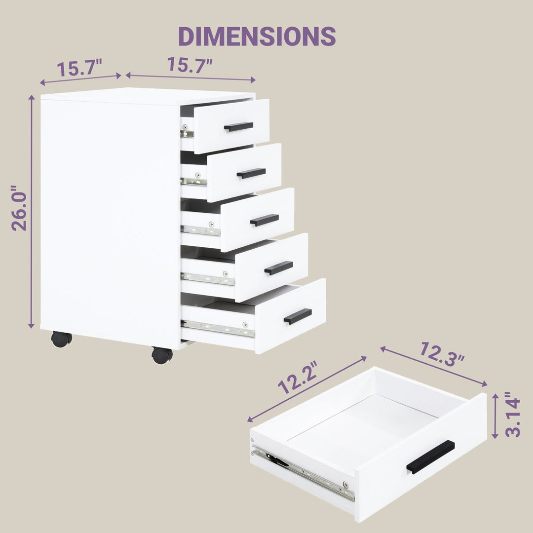 Moana Pedestal Drawer | White