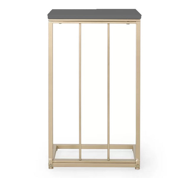 Tall Metal End Table | Black