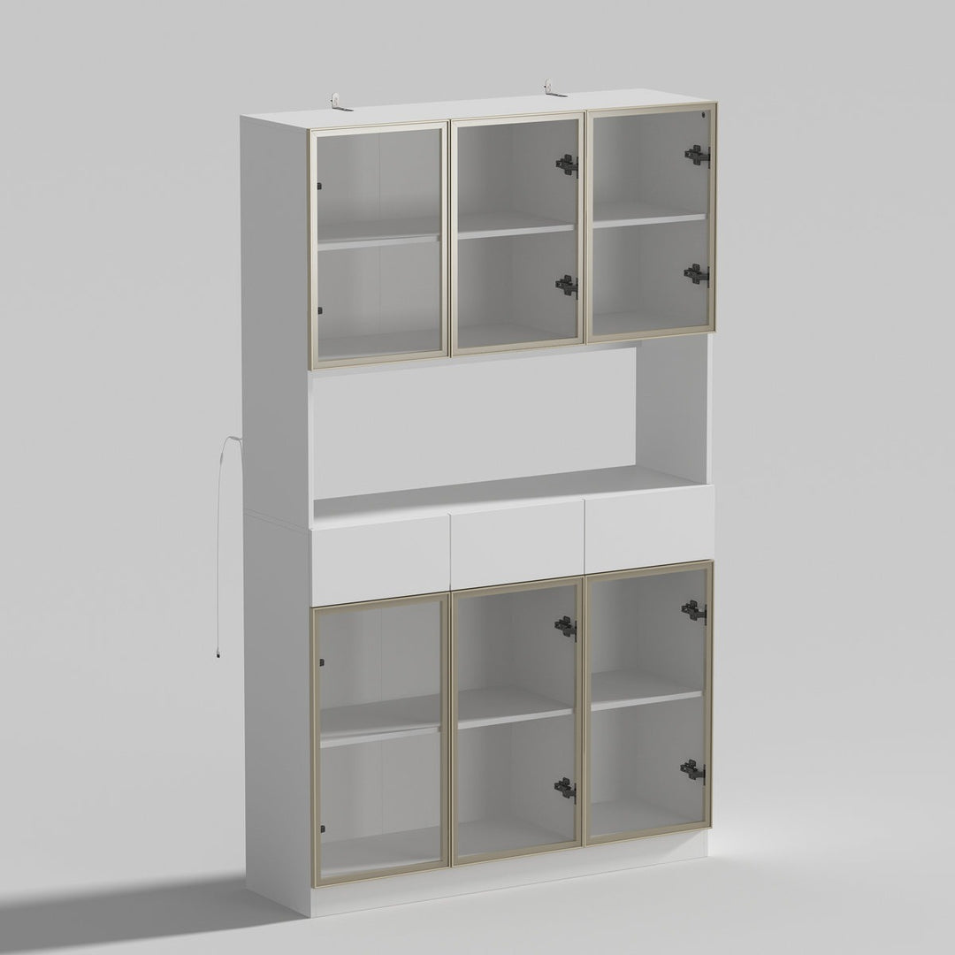 Roco Tall  Crockery Unit | White