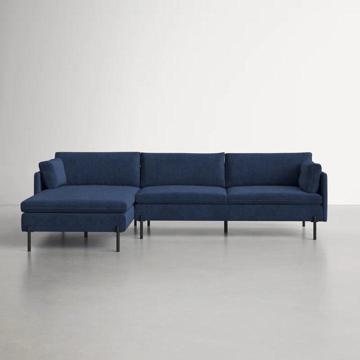 Union L Shape Sofa | Blue | Facing Left