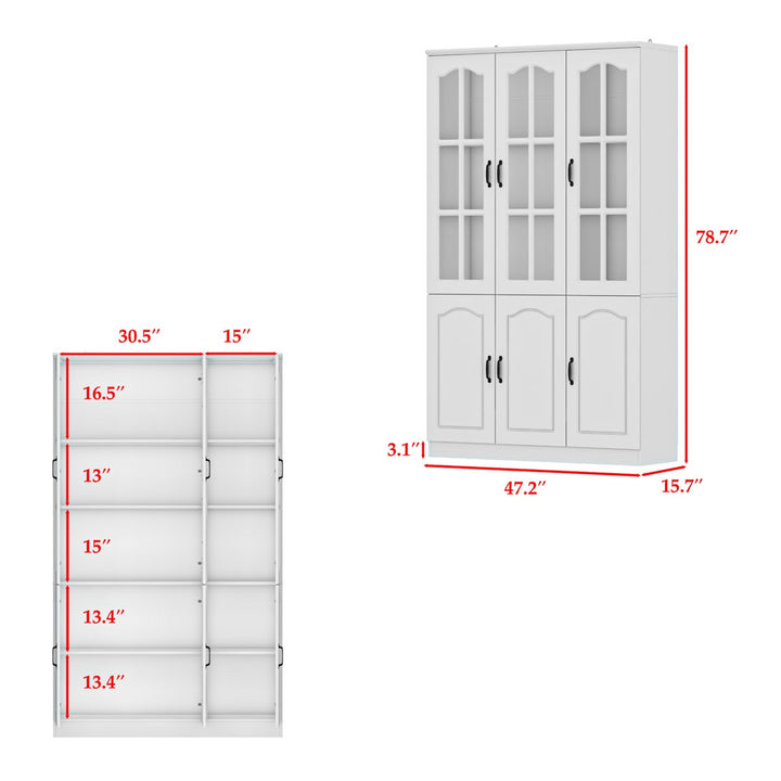 keji  Tall Crockery Unit |White