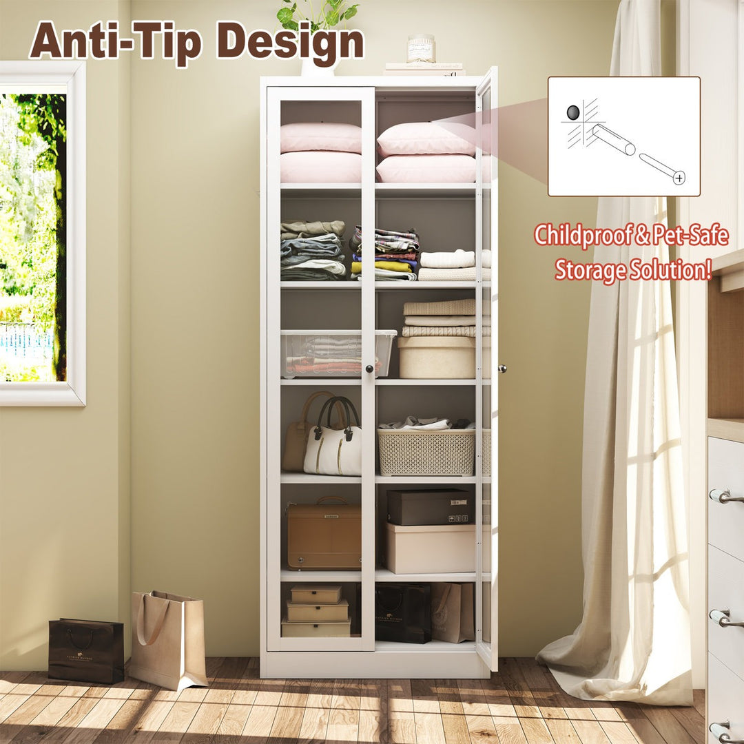 Kenta Tall Crockery Unit | White