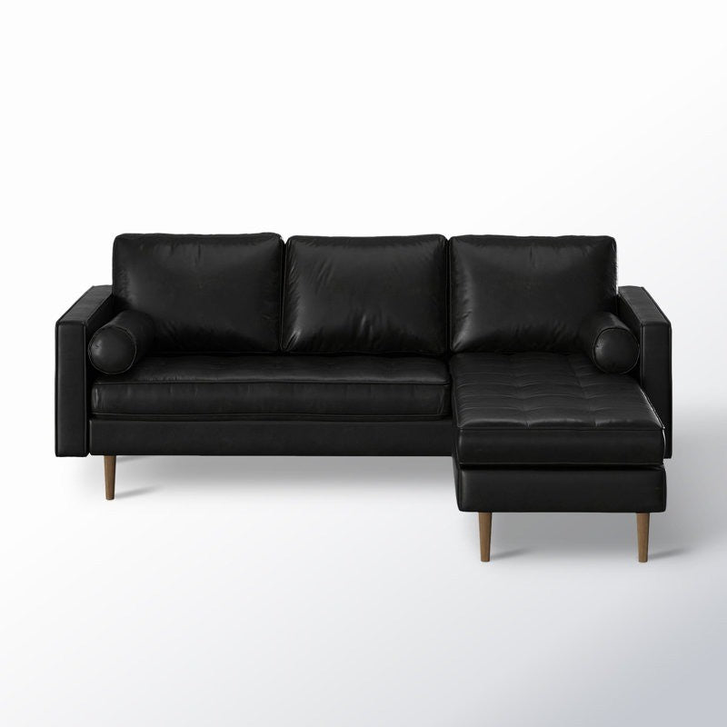 Noir L Shape Sofa | Black | Right Facing