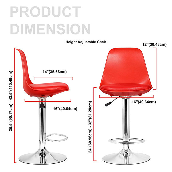 Luke Bar Stool | Red