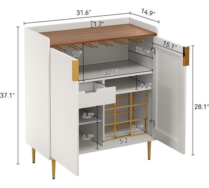 Emi Bar Cabinet | White