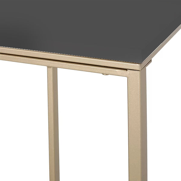 Tall Metal End Table | Black