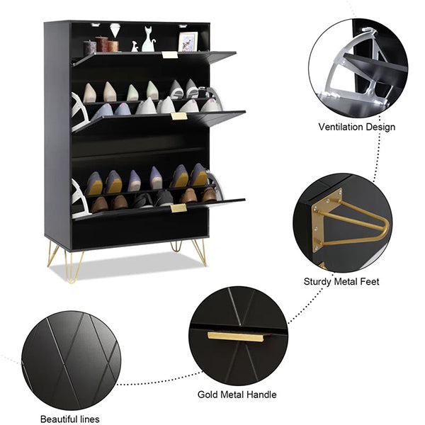 Anthony Shoe Rack | Black