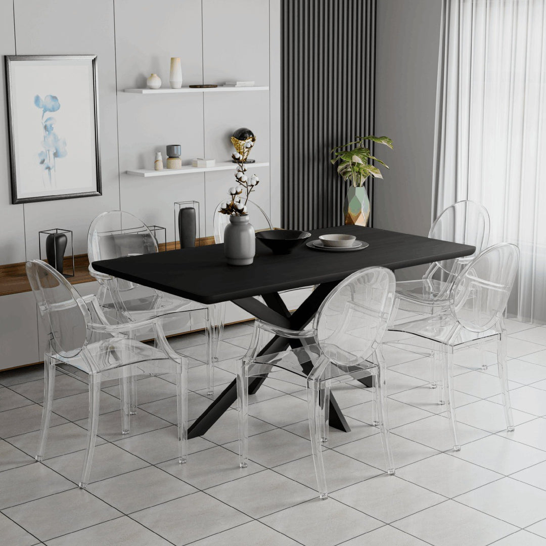 Saskia Arm Acrylic  Chair | Clear