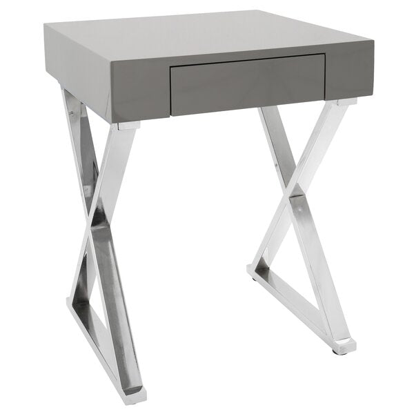 X End Table | Grey