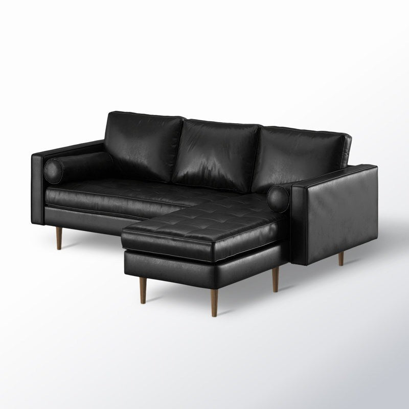 Noir L Shape Sofa | Black | Right Facing