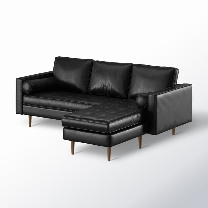 Noir L Shape Sofa | Black | Right Facing