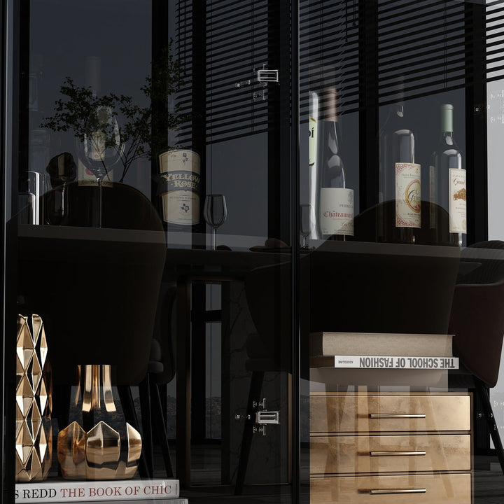 Roco Tall  Crockery Unit | Black