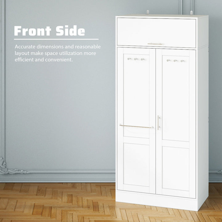 Aira 2 Door Wardrobe | White