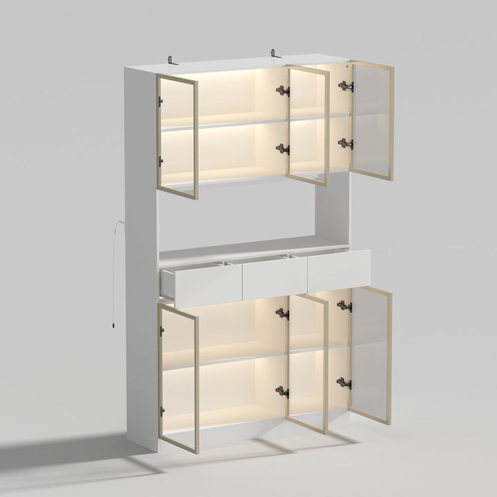 Roco Tall  Crockery Unit | White