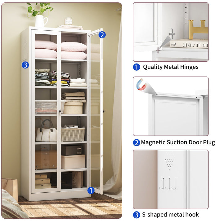 Kenta Tall Crockery Unit | White