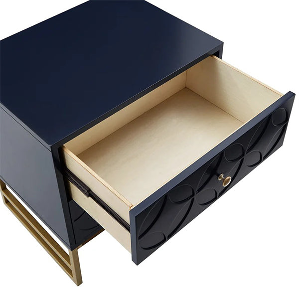 Joshua Bedside Table | Navy Blue