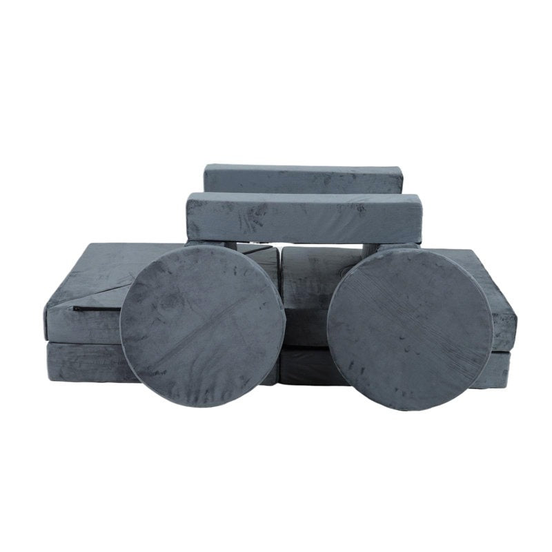 Monster Softplay Block Playset 14-Piece Grey