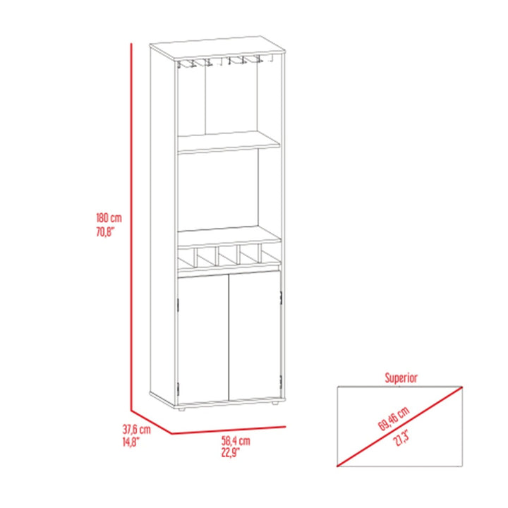 Haruka Tall Bar Unit | Natural