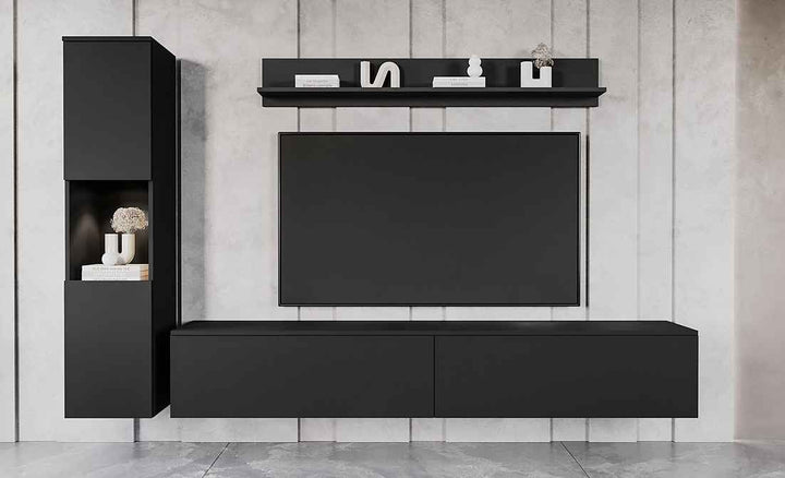 Oxy TV Units Set | Matt Black