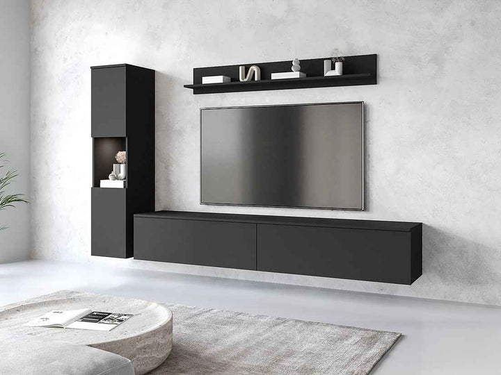 Oxy TV Units Set | Matt Black