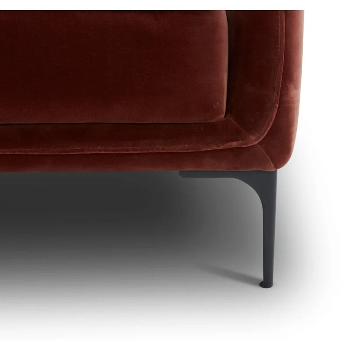 Aziel L shape Sofa | Maroon | Facing Left