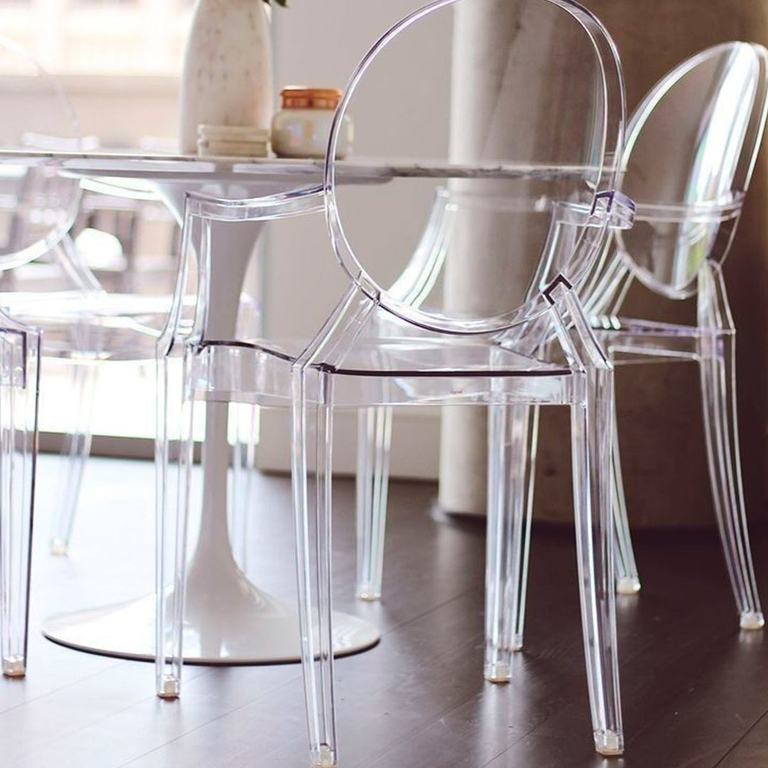 Saskia Arm Acrylic  Chair | Clear