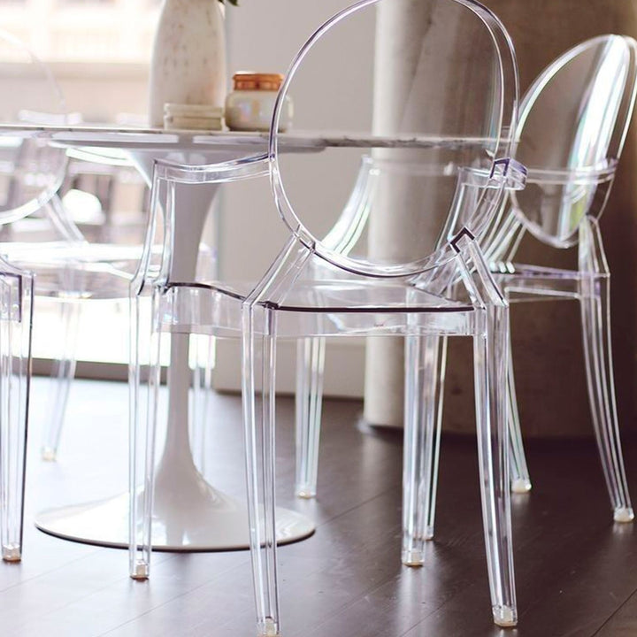 Saskia Arm Acrylic  Chair | Clear
