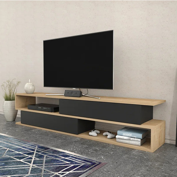 Nathan Tv Stand | Black & Beige