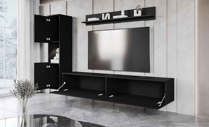 Oxy TV Units Set | Matt Black