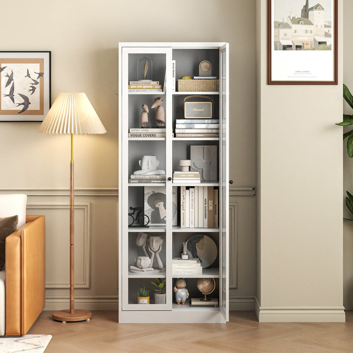 Kenta Tall Crockery Unit | White