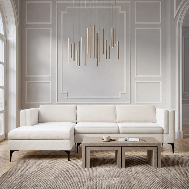 Francisco L shape Sofa | Beige | Facing Left