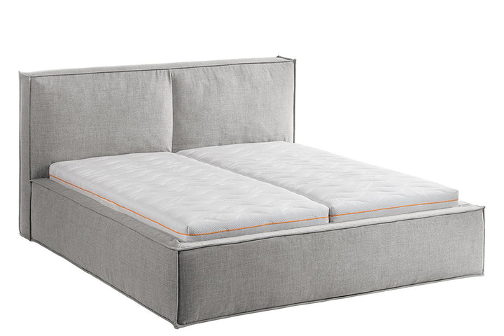 Samson Bed with Hydraulic Storage | King | Light Grey  Fabric Upholstery