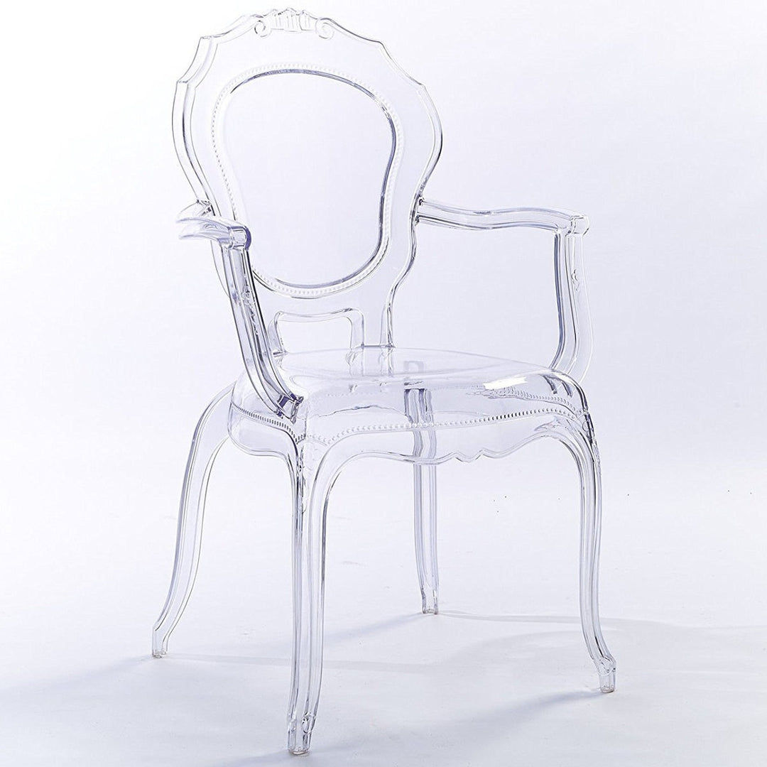 Aera Arm Acrylic  Chair | Clear
