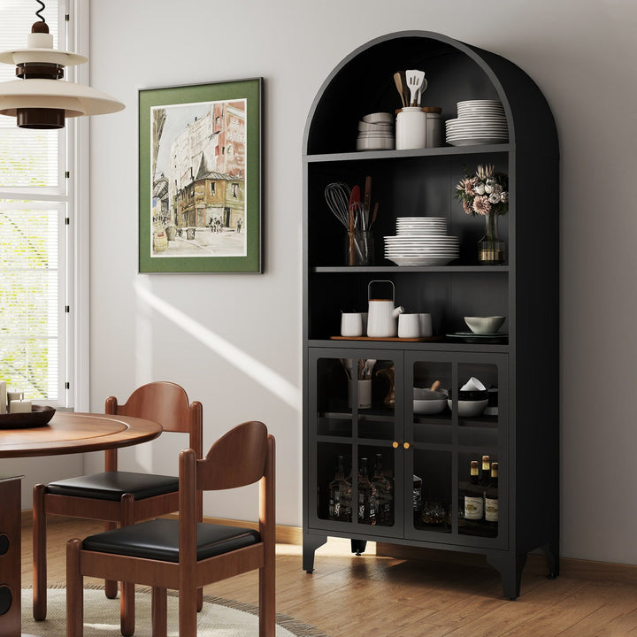 Masuru Tall Crockery Unit | Black