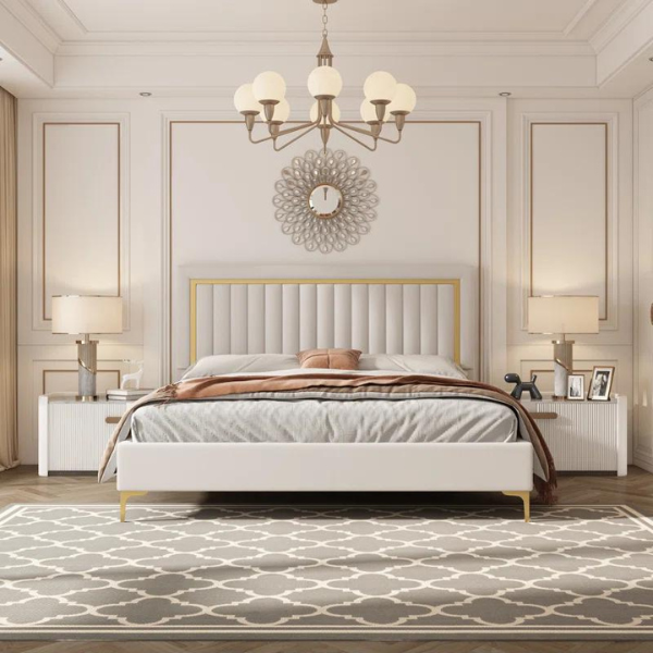 Sapphire Bed Without Storage | King | Beige