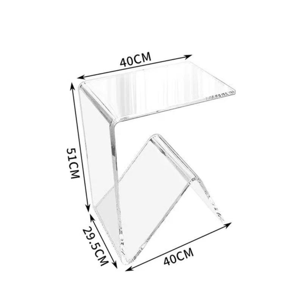 Luna Acrylic End Table | Clear