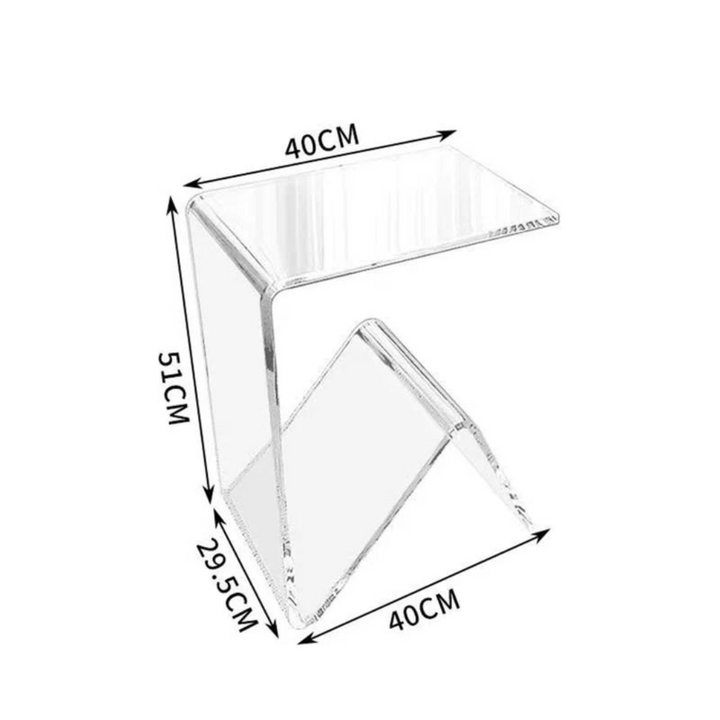 Luna Acrylic End Table | Clear