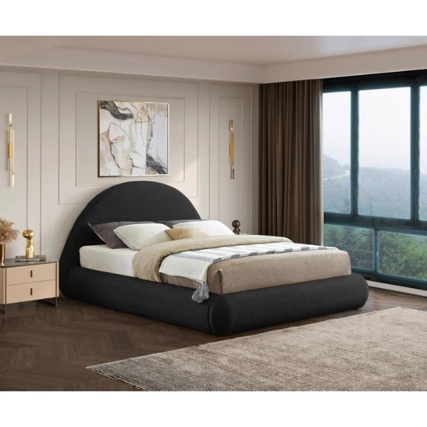 Quartz Bed Without Storage | King | Black Fabric