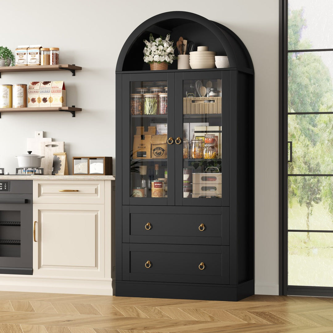 Aug Tall Crockery Unit | Black