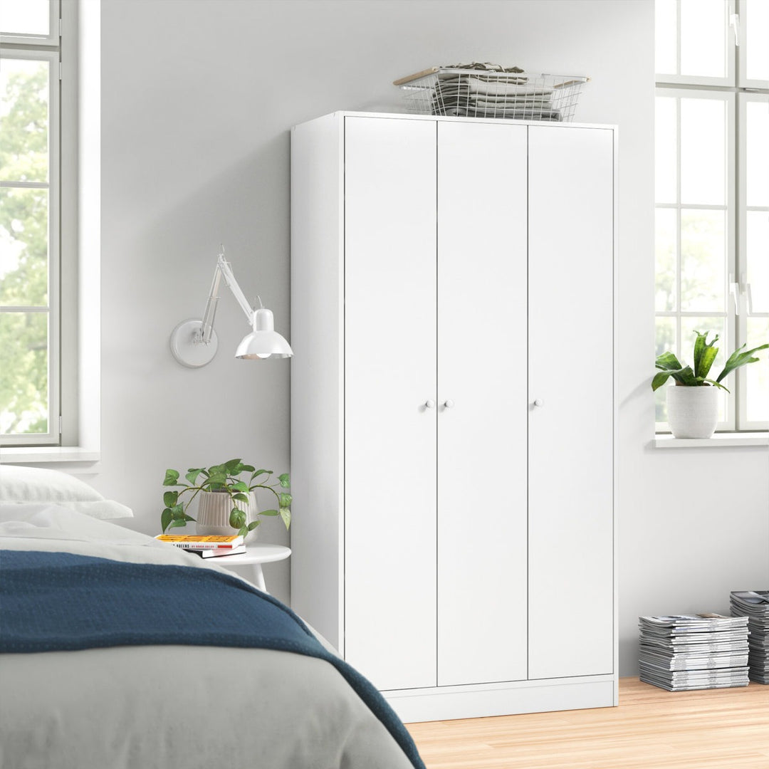 Umi  3 Door Wardrobe | White