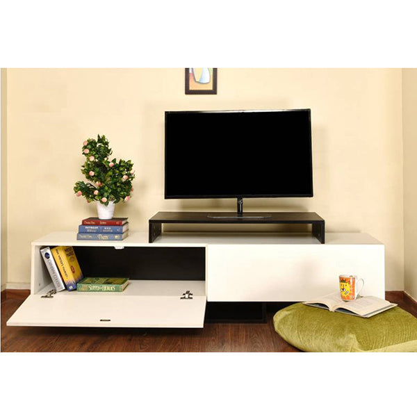 Castle TV Stand | White & Black